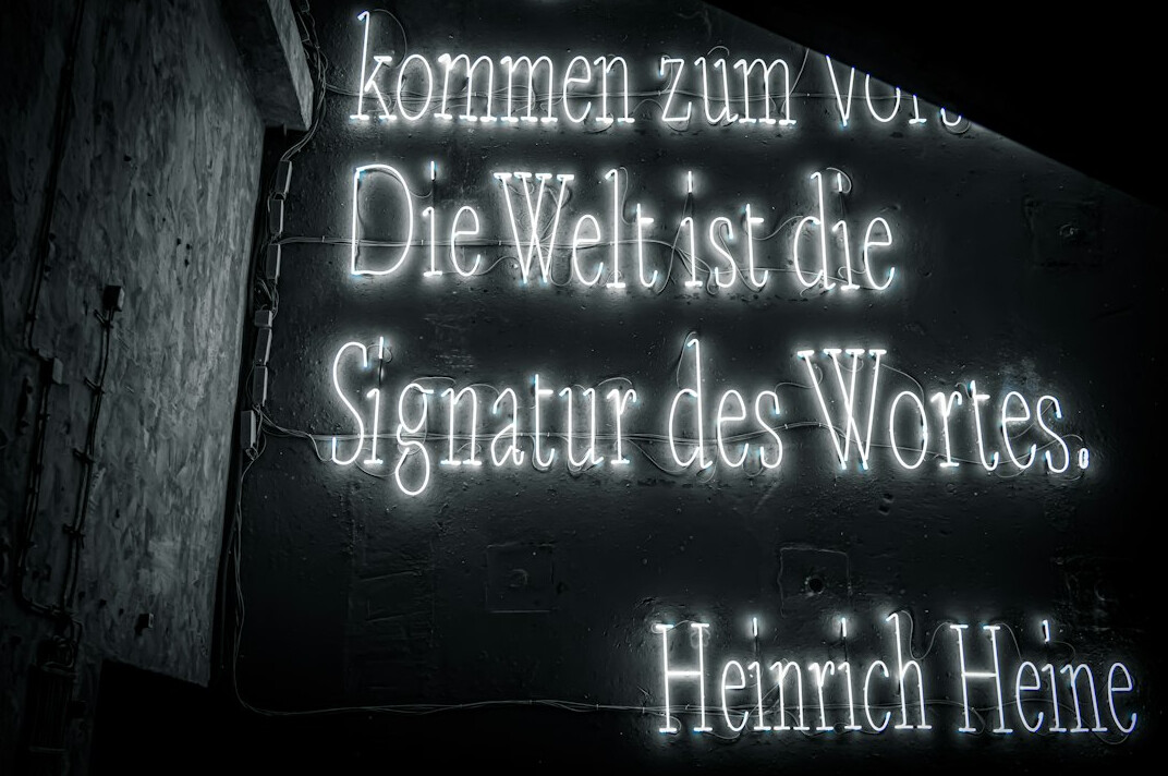 close up of german text in old book